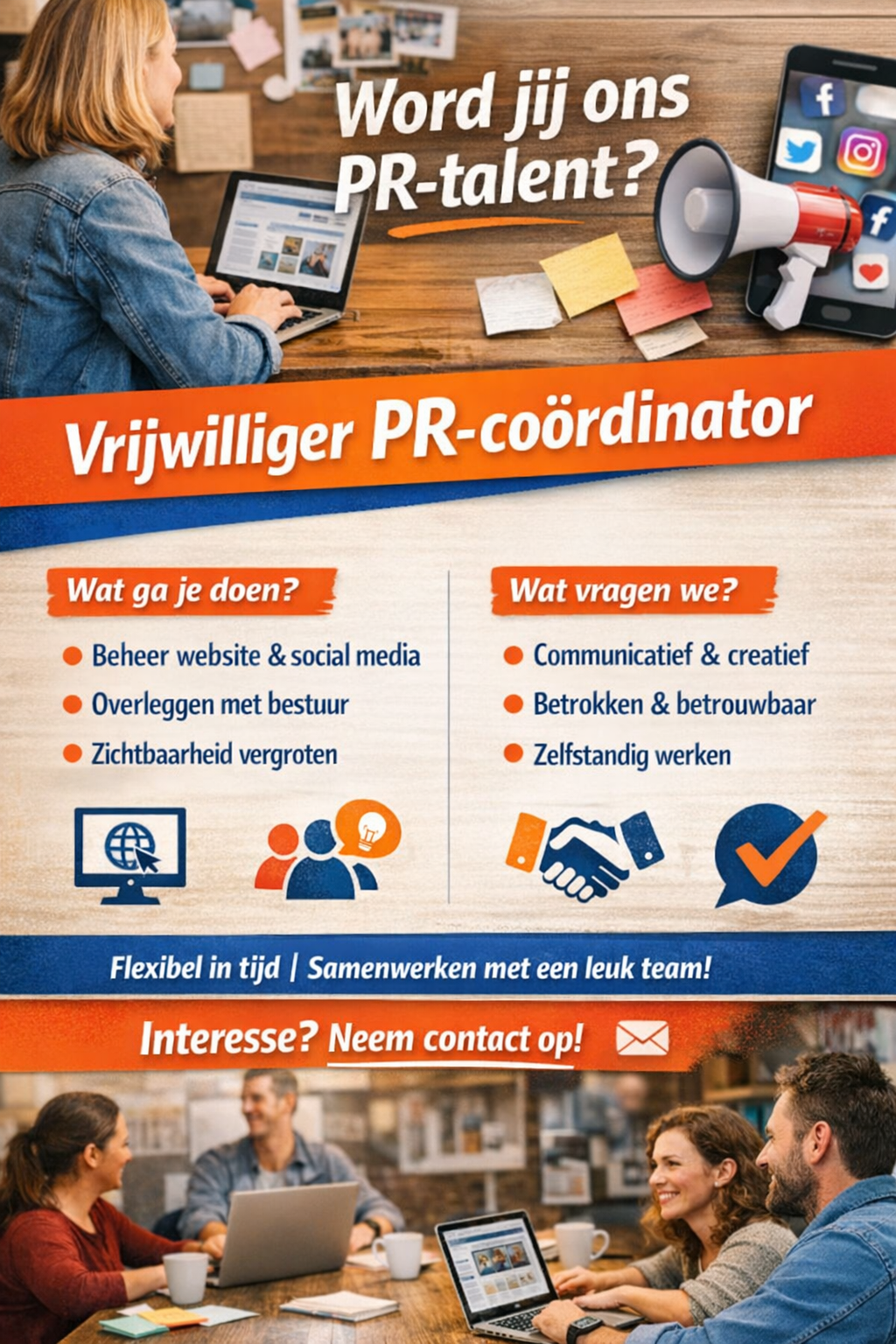 Vrijwilliger PR-coördinator 💻